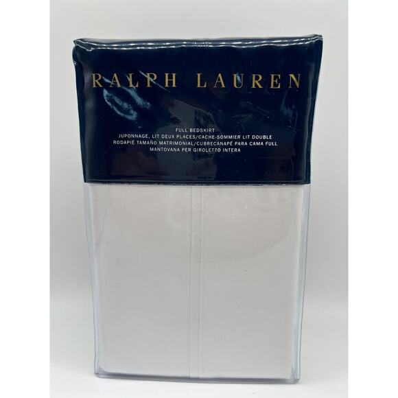 Ralph Lauren Palmer Full Bedskirt Tux White $130 New📦